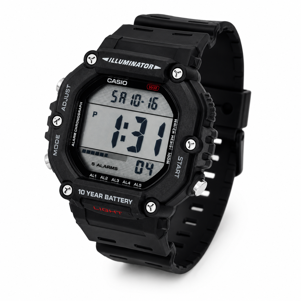 Reloj de pulsera Casio caballero AE-1600H-1AV negro fondo claro-2