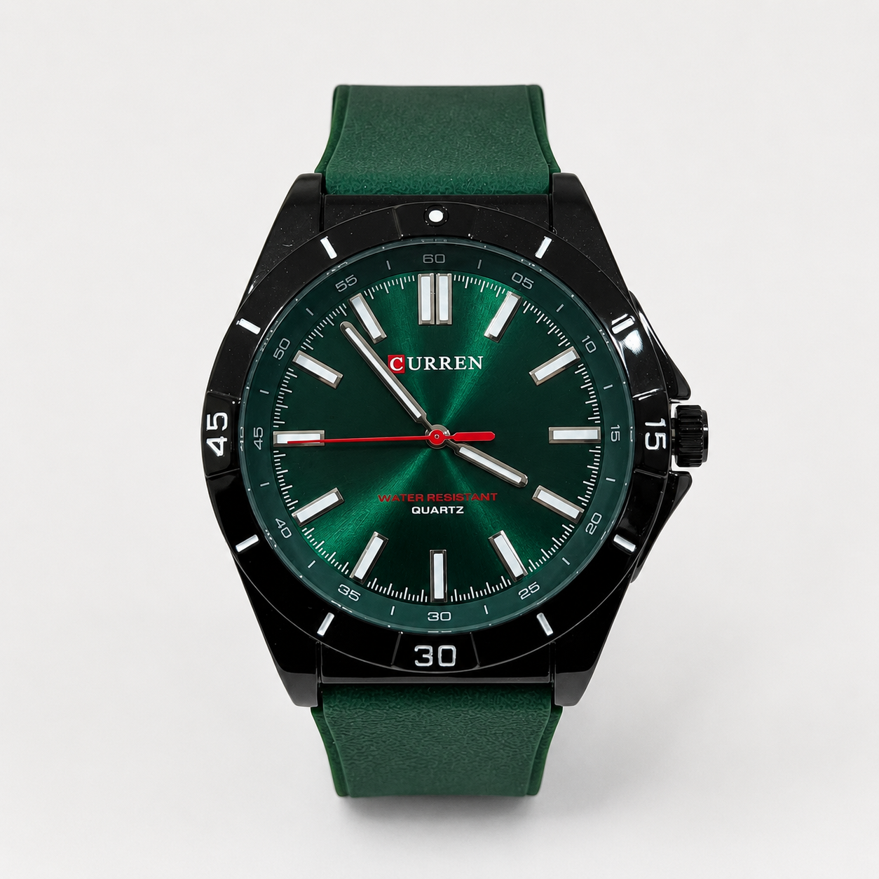 Reloj Curren para caballero 8449-6 Resina verde con esfera verde-0