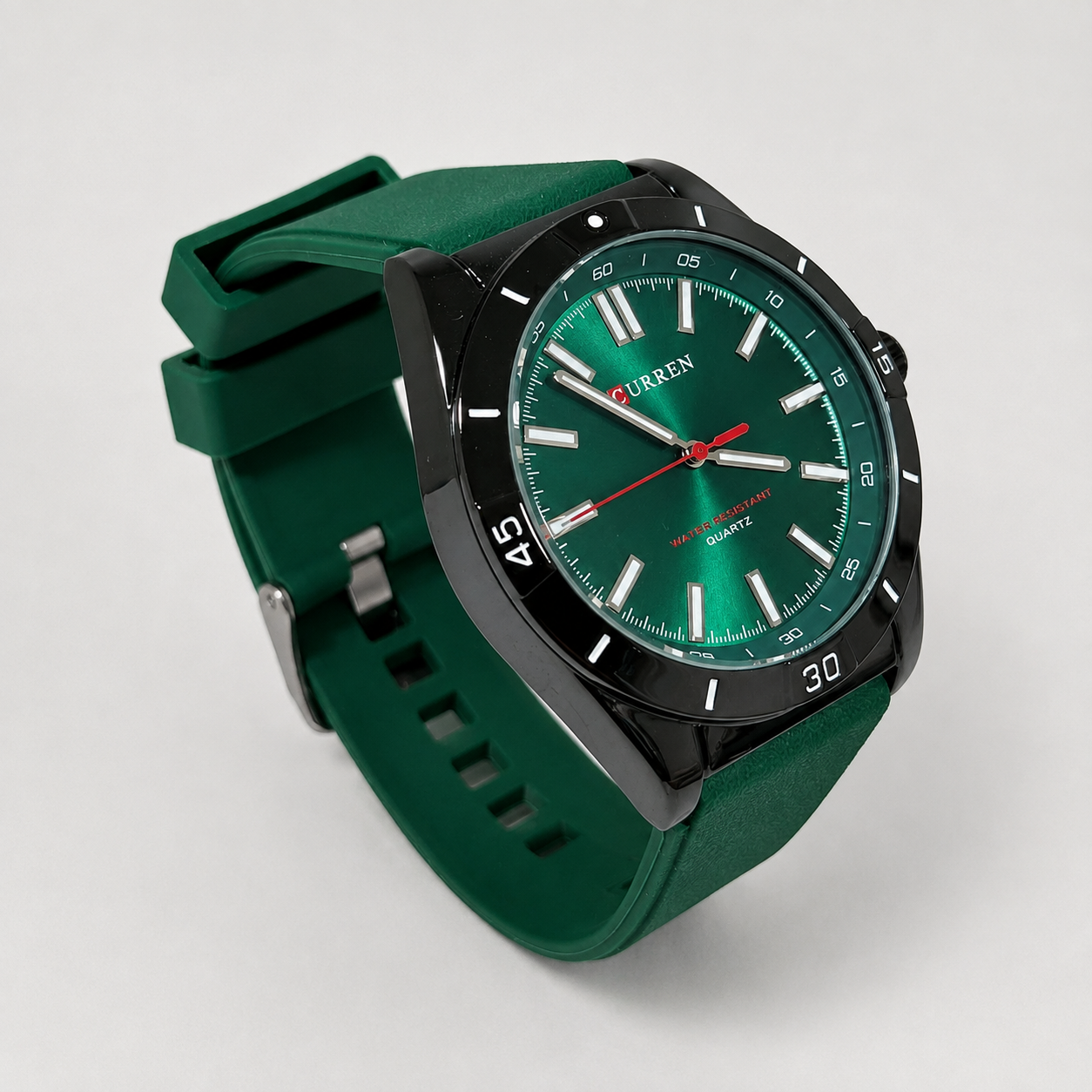 Reloj Curren para caballero 8449-6 Resina verde con esfera verde-1