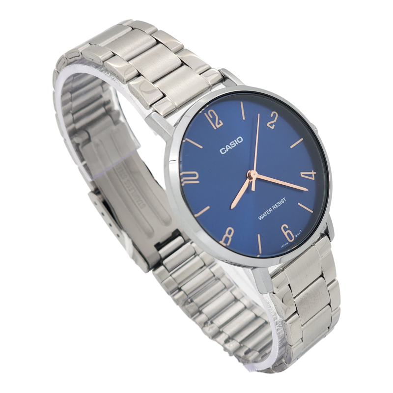 Reloj Casio dama LTP-VT01D-2B2 correa acero inoxidable fondo azul-2