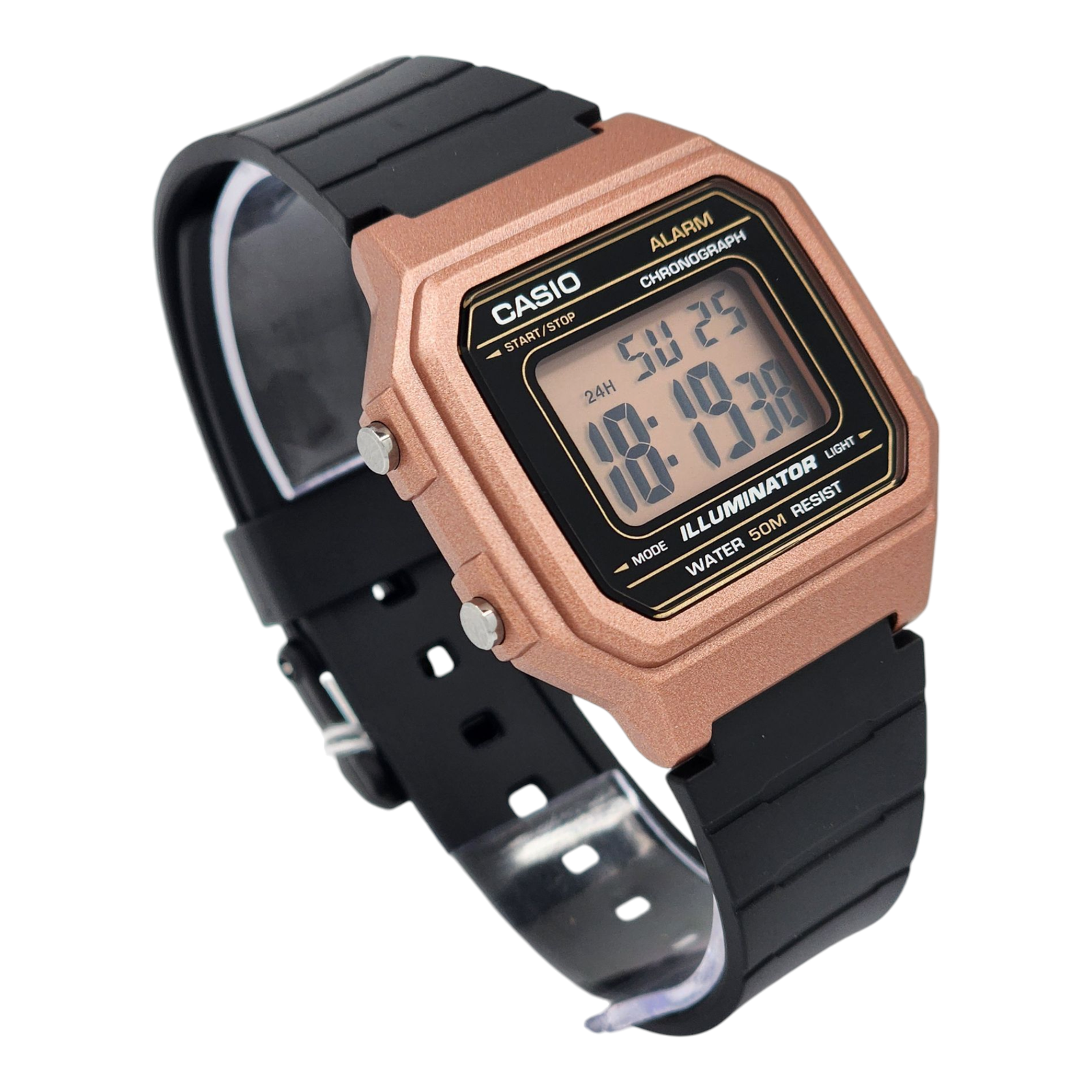 Reloj Casio W-217HM-5AV unisex correa resina negro-2
