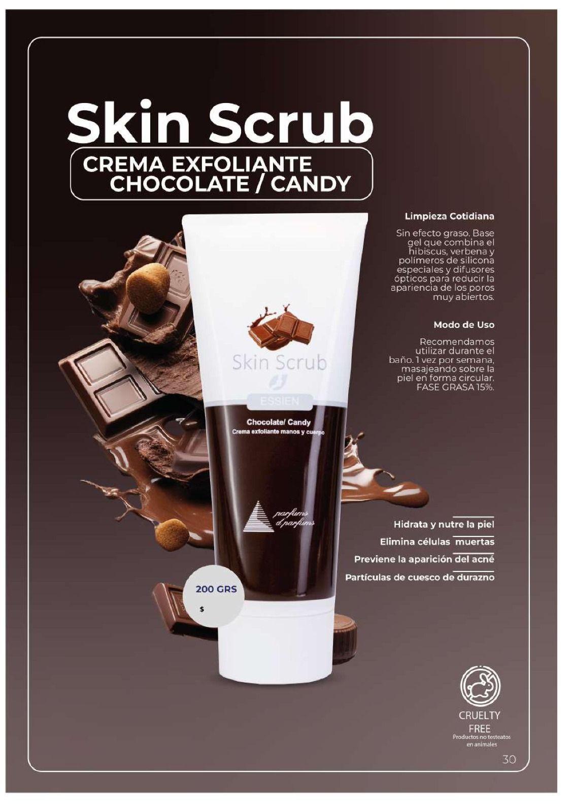 Crema Exfoliante Manos Y Cuerpo Parfums Chocolate 200gr Essien-3
