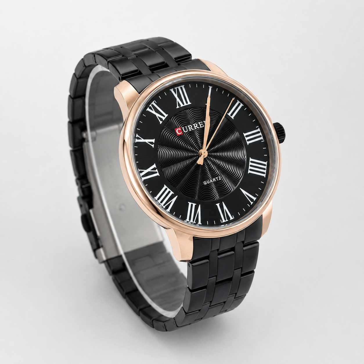 Reloj Curren para caballero 8422-4 Metal negro con detalles cobre-2