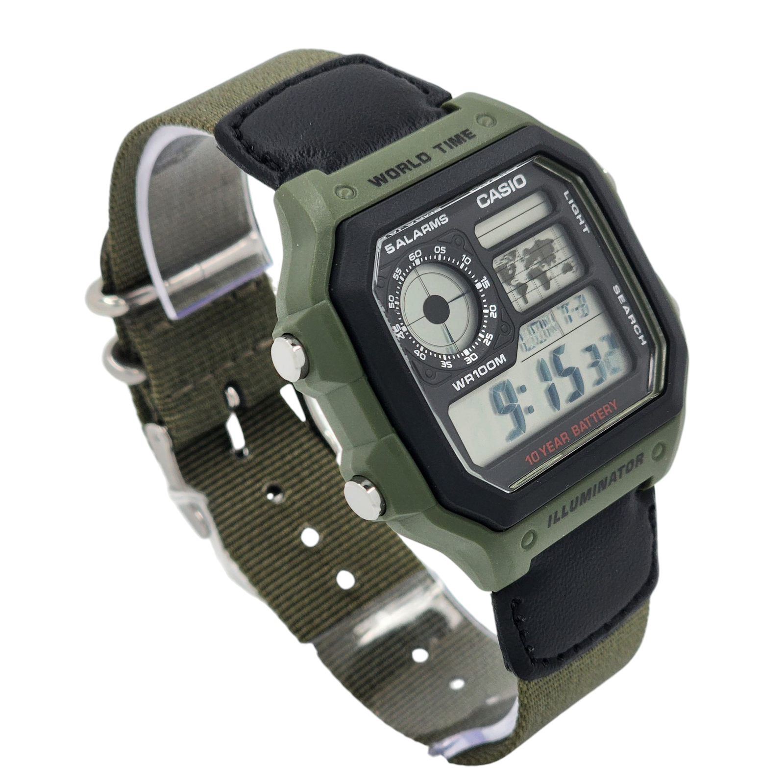 Reloj Casio  Para Hombre AE-1200WHB-3BV verde resina-3