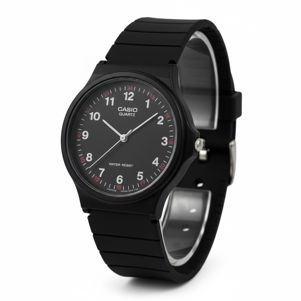 Reloj Casio Unisex MQ-24-1B correa resina negro-1
