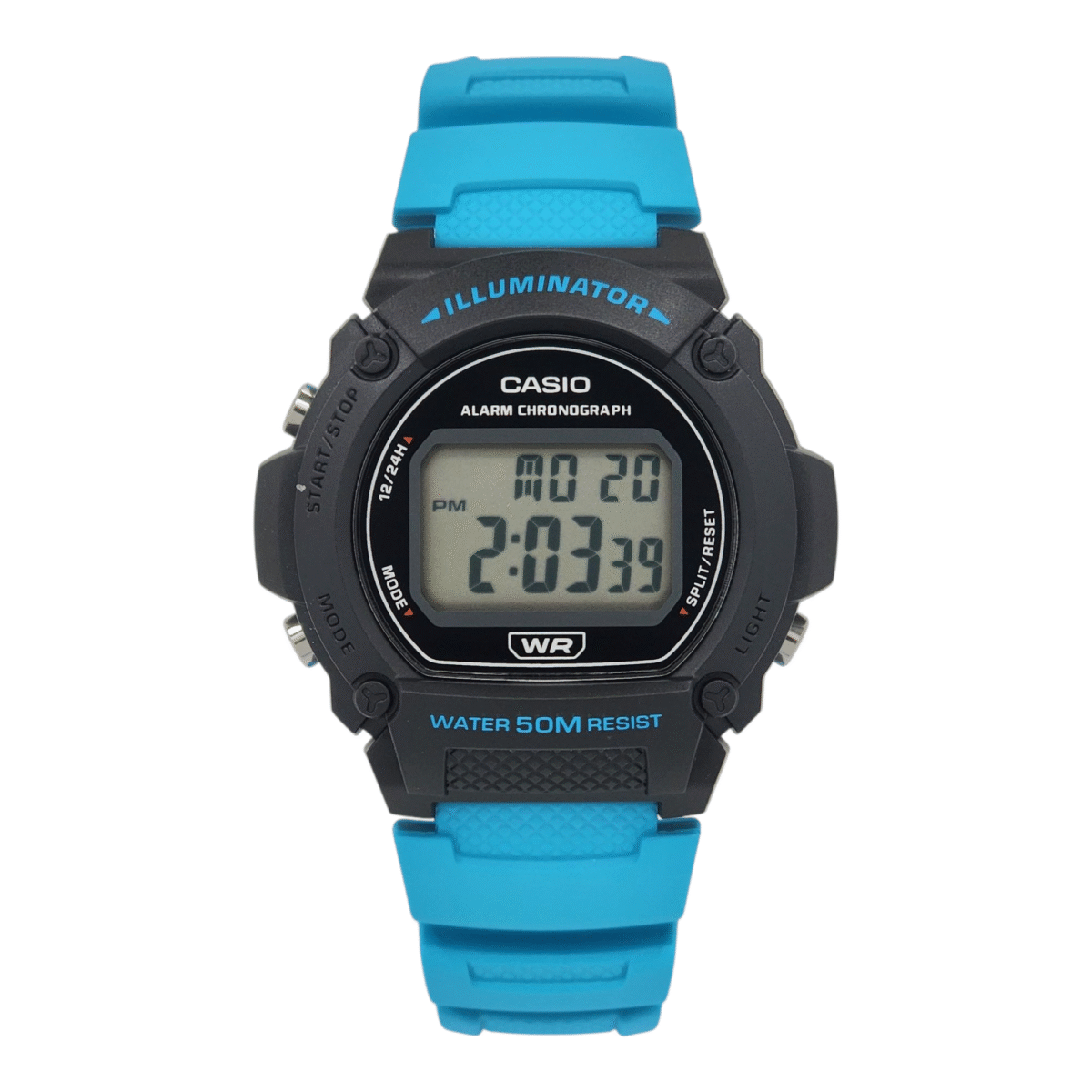 Reloj Casio W-219H-2A2V celeste-0