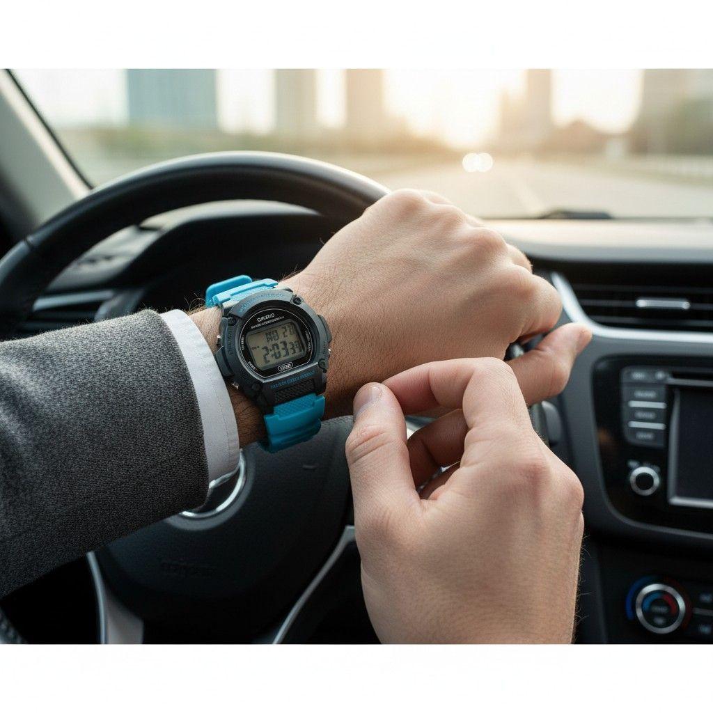 Reloj Casio W-219H-2A2V celeste-4