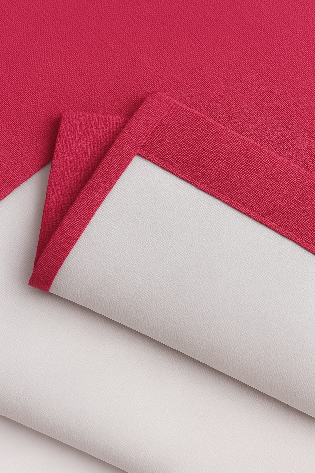 2 Cortinas Blackout Engomadas de Lino 140x220 cm Color Fucsia -2