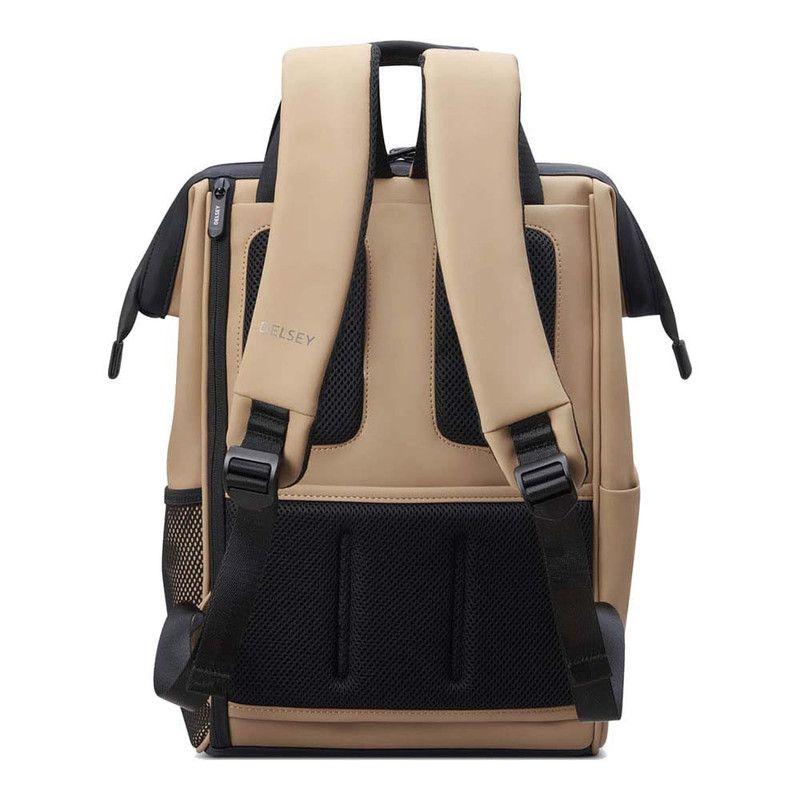 MOCHILA PORTANOTEBOOK IMPERMEABLE 14" DELSEY TURENNE SOFT BEIGE-3