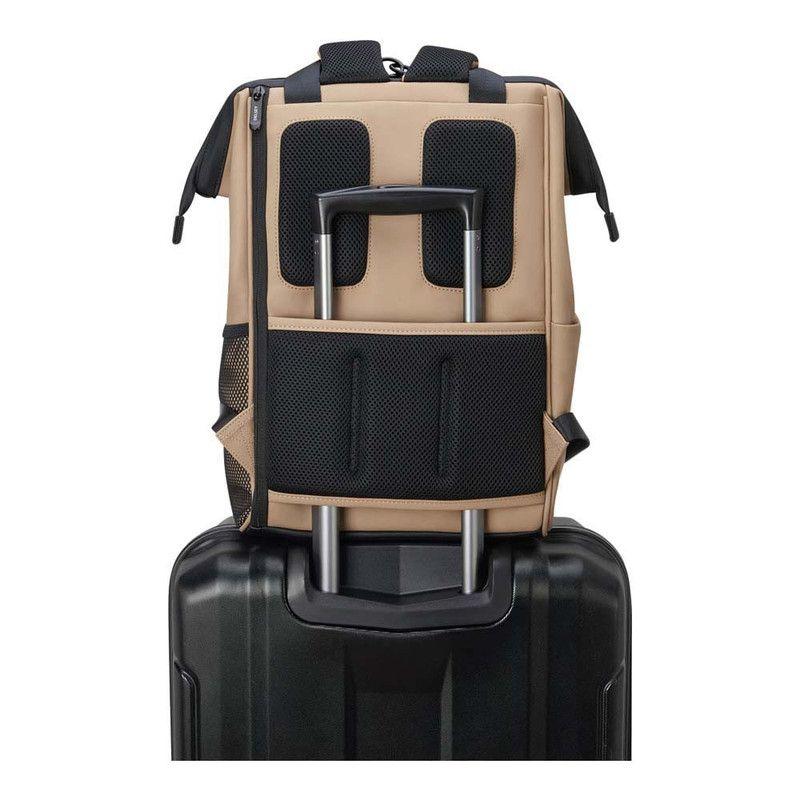 MOCHILA PORTANOTEBOOK IMPERMEABLE 14" DELSEY TURENNE SOFT BEIGE-7