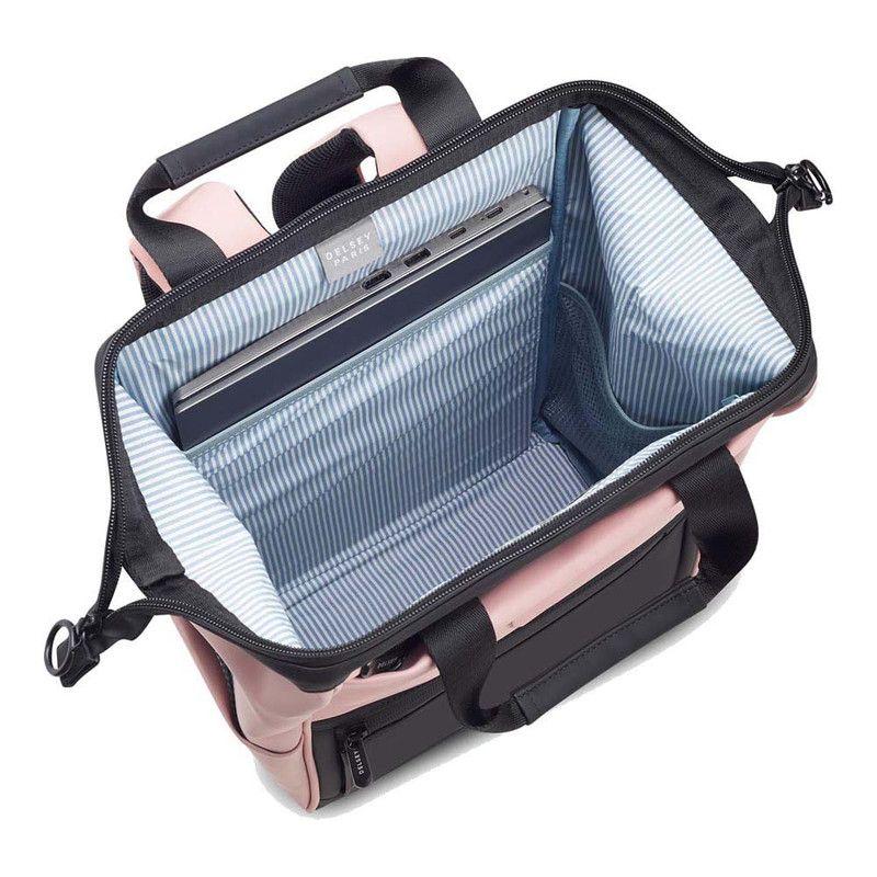 MOCHILA PORTANOTEBOOK IMPERMEABLE 14" DELSEY TURENNE SOFT ROSA-7