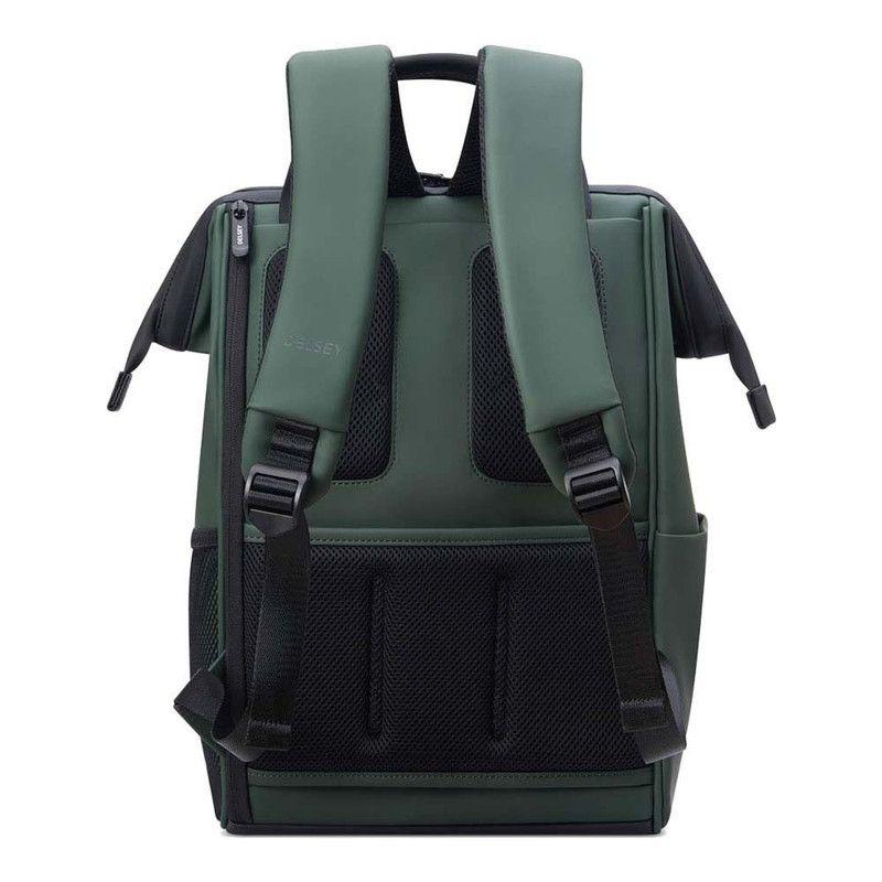 MOCHILA PORTANOTEBOOK IMPERMEABLE 14" DELSEY TURENNE SOFT VERDE-3