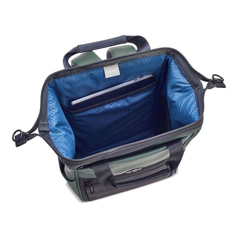 MOCHILA PORTANOTEBOOK IMPERMEABLE 14" DELSEY TURENNE SOFT VERDE-8