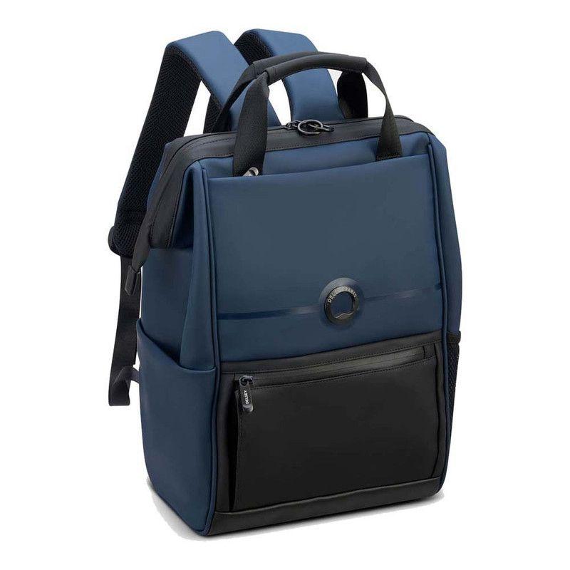 MOCHILA PORTANOTEBOOK IMPERMEABLE 14" DELSEY TURENNE SOFT AZUL-1