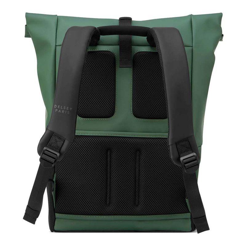 MOCHILA PORTAPC ROLLTOP IMPERMEABLE 14" DELSEY TURENNE SOFT VERDE-4
