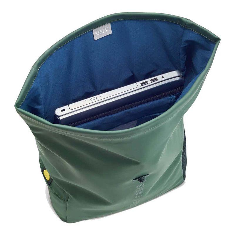 MOCHILA PORTAPC ROLLTOP IMPERMEABLE 14" DELSEY TURENNE SOFT VERDE-8