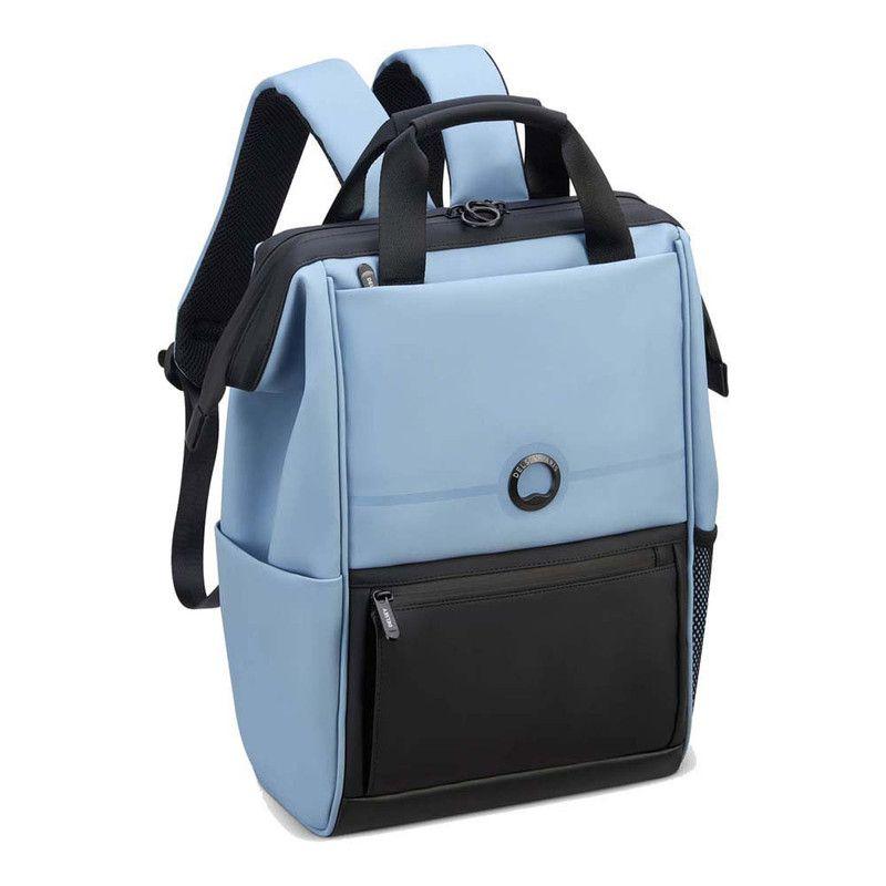 MOCHILA PORTANOTEBOOK IMPERMEABLE 14" DELSEY TURENNE SOFT CELESTE-1