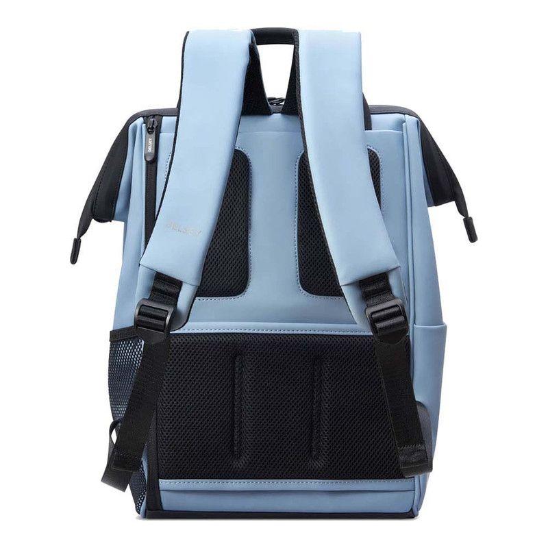 MOCHILA PORTANOTEBOOK IMPERMEABLE 14" DELSEY TURENNE SOFT CELESTE-3