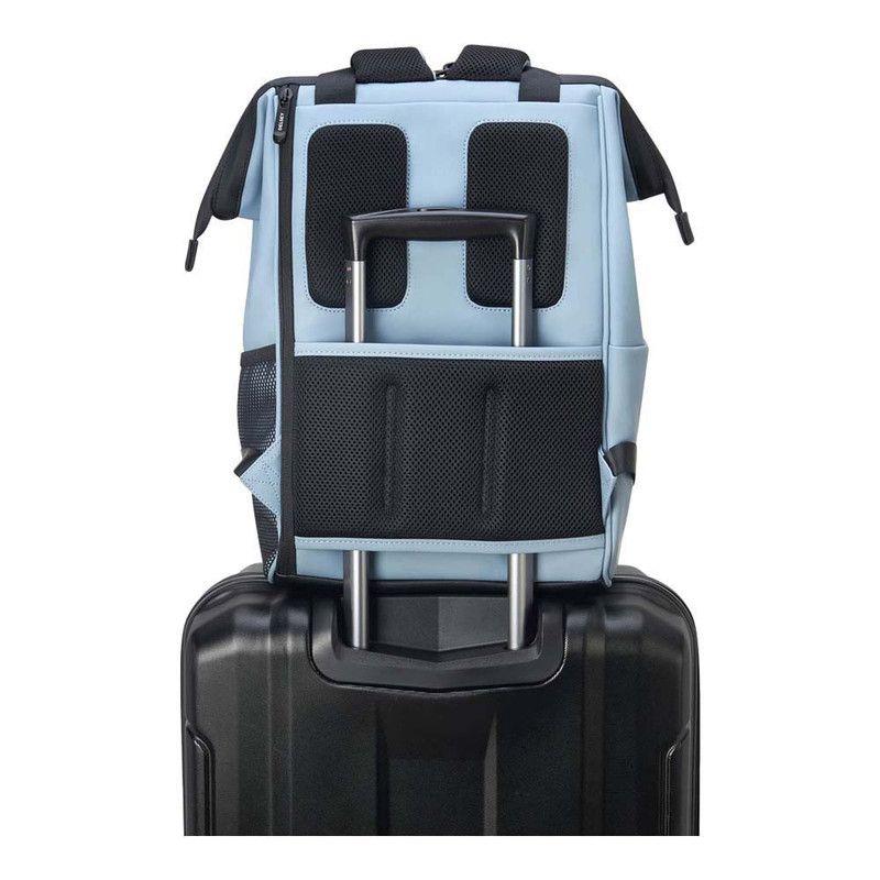 MOCHILA PORTANOTEBOOK IMPERMEABLE 14" DELSEY TURENNE SOFT CELESTE-7