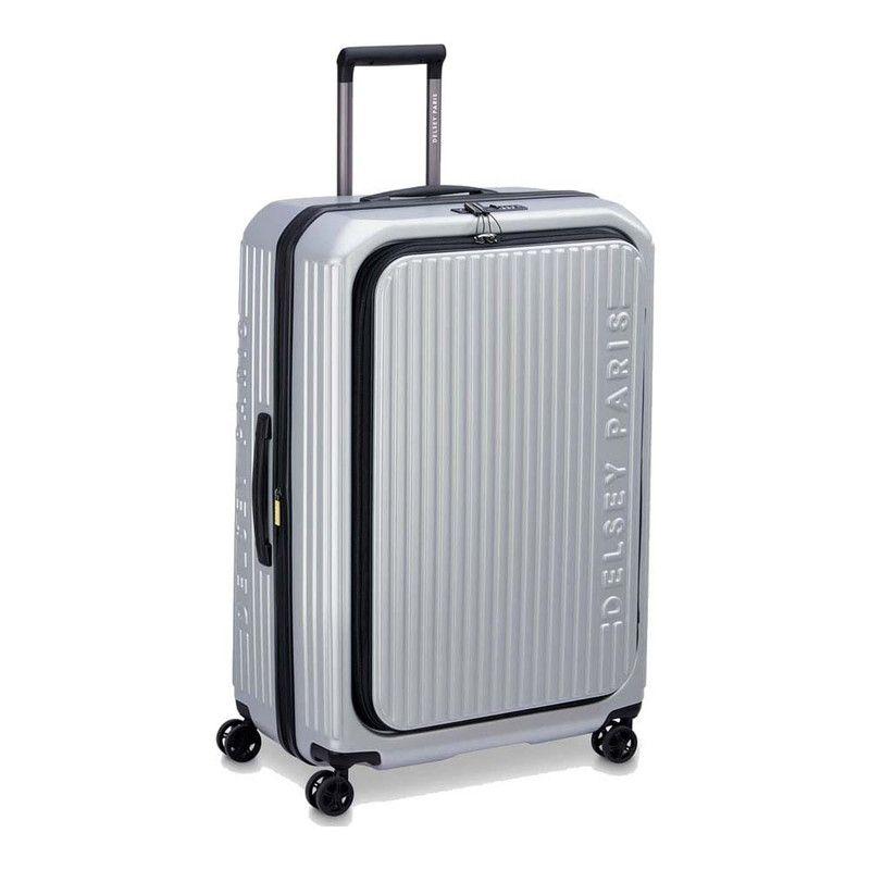 MALETA GRANDE RIGIDA CON TAPA  76 cm. DELSEY SECURITIME GRIS PLATA-1