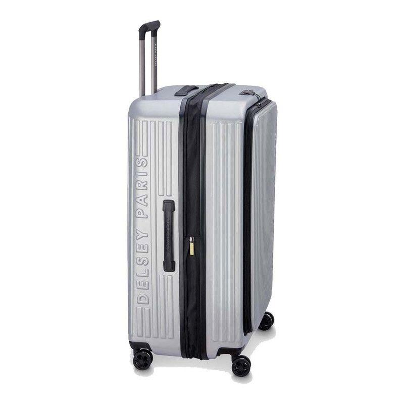 MALETA GRANDE RIGIDA CON TAPA  76 cm. DELSEY SECURITIME GRIS PLATA-9