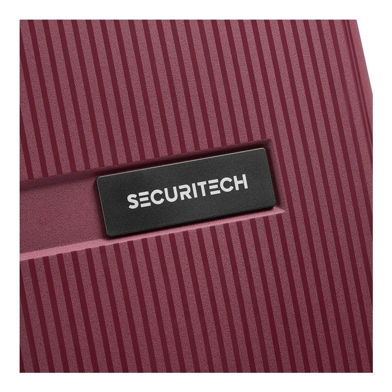MALETA MEDIANA 70 cm. SECURITECH STONE by DELSEY ROJA-4