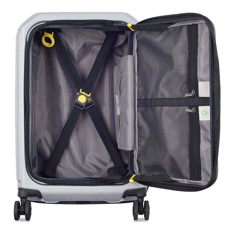 MALETA DE CABINA  RIGIDA CON TAPA  55 cm. DELSEY SECURITIME GRIS PLATA-2