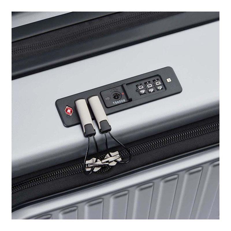 MALETA DE CABINA  RIGIDA CON TAPA  55 cm. DELSEY SECURITIME GRIS PLATA-8