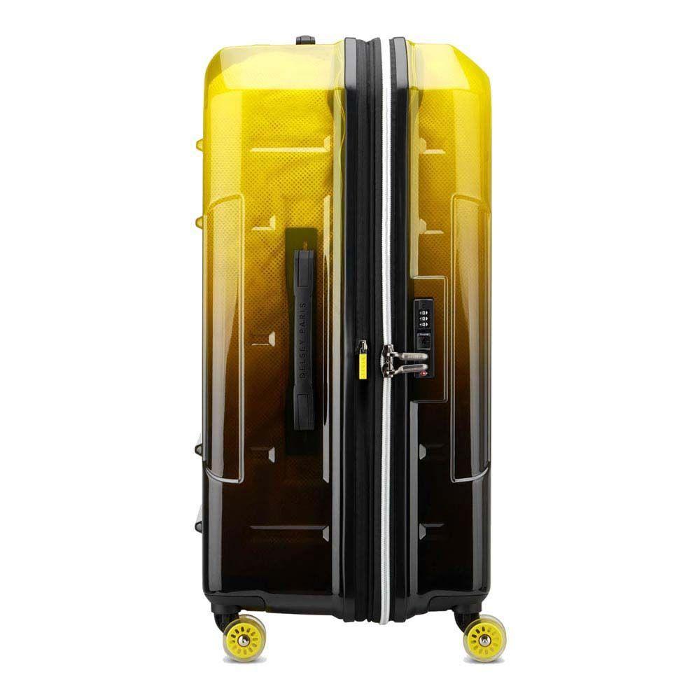 MALETA TRUNK MEDIANA EXPANDIBLE 73 cm DELSEY REMPART AMARILLO TRANSLÚCIDO-2
