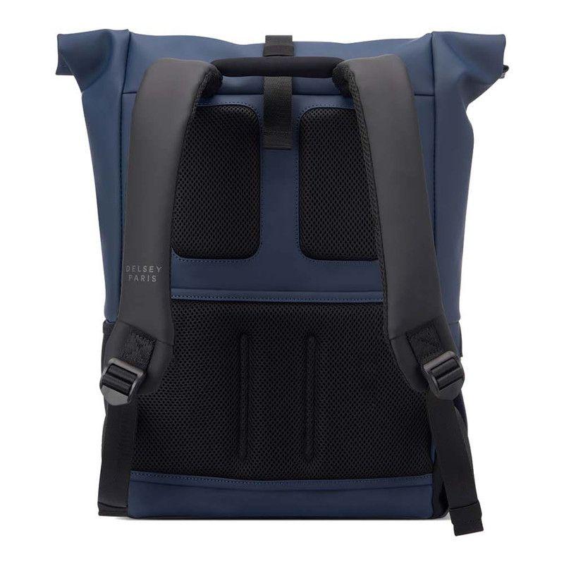 MOCHILA PORTAPC ROLLTOP IMPERMEABLE 14" DELSEY TURENNE SOFT AZUL-4