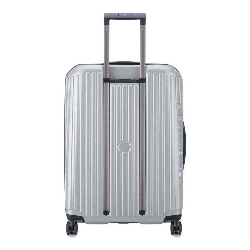 MALETA MEDIANA RIGIDA CON TAPA  66 cm. DELSEY SECURITIME GRIS PLATA-4