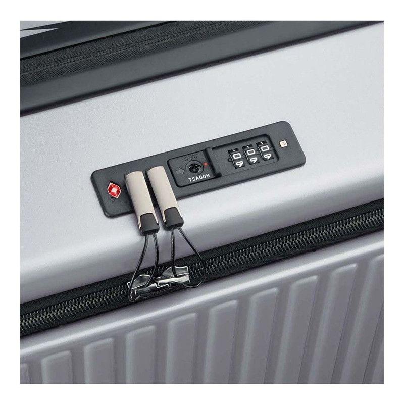 MALETA MEDIANA RIGIDA CON TAPA  66 cm. DELSEY SECURITIME GRIS PLATA-8