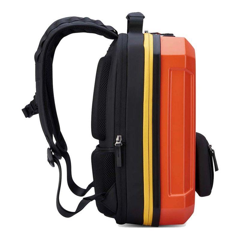 MOCHILA HÍBRIDA PORTANOTEBOOK 14" EXPANDIBLE DELSEY REMPART NARANJA-3