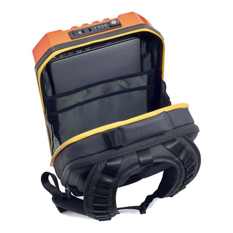 MOCHILA HÍBRIDA PORTANOTEBOOK 14" EXPANDIBLE DELSEY REMPART NARANJA-8
