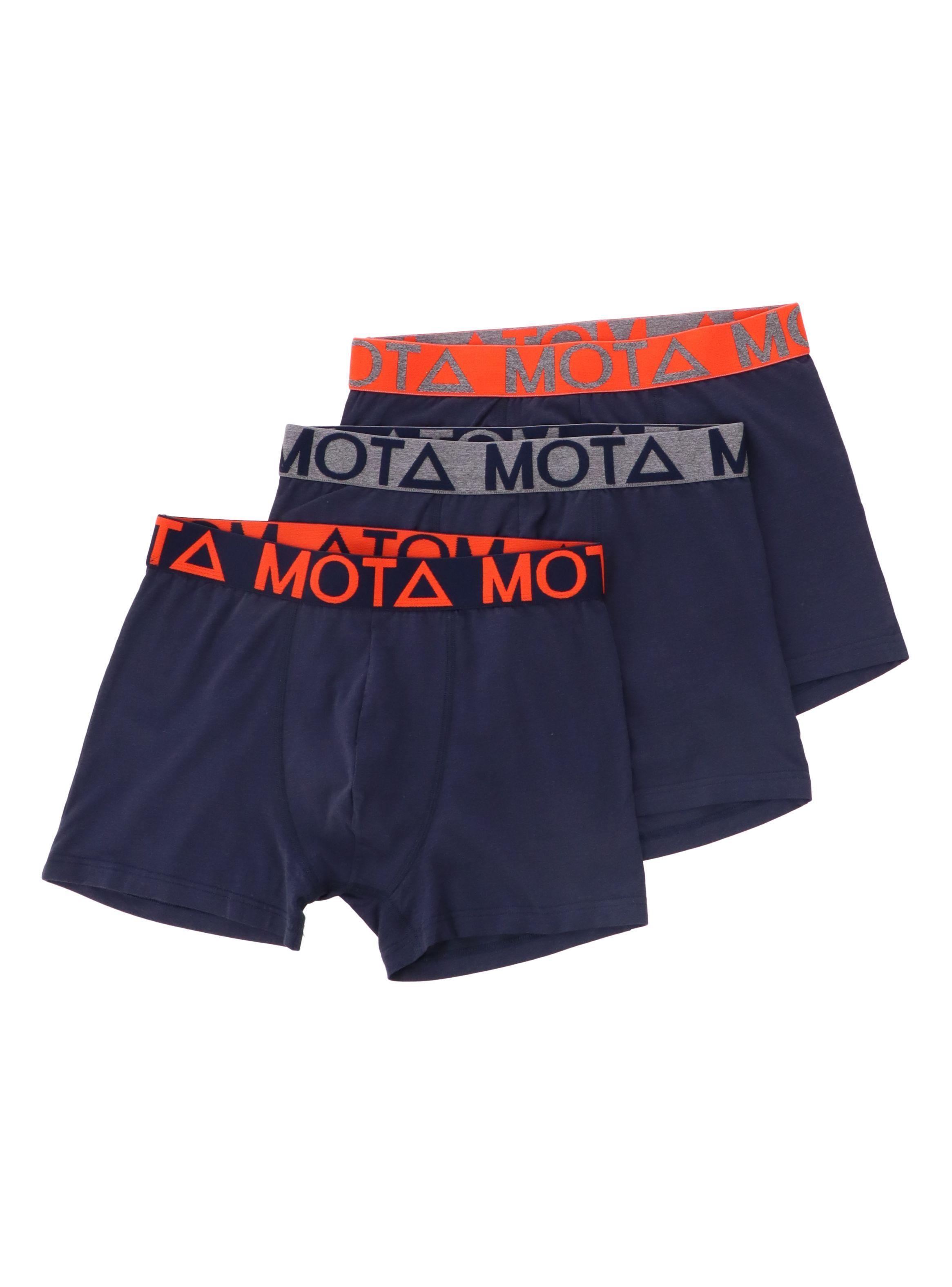 Boxer Medio Bambú Azul Pack 3 Mota-0