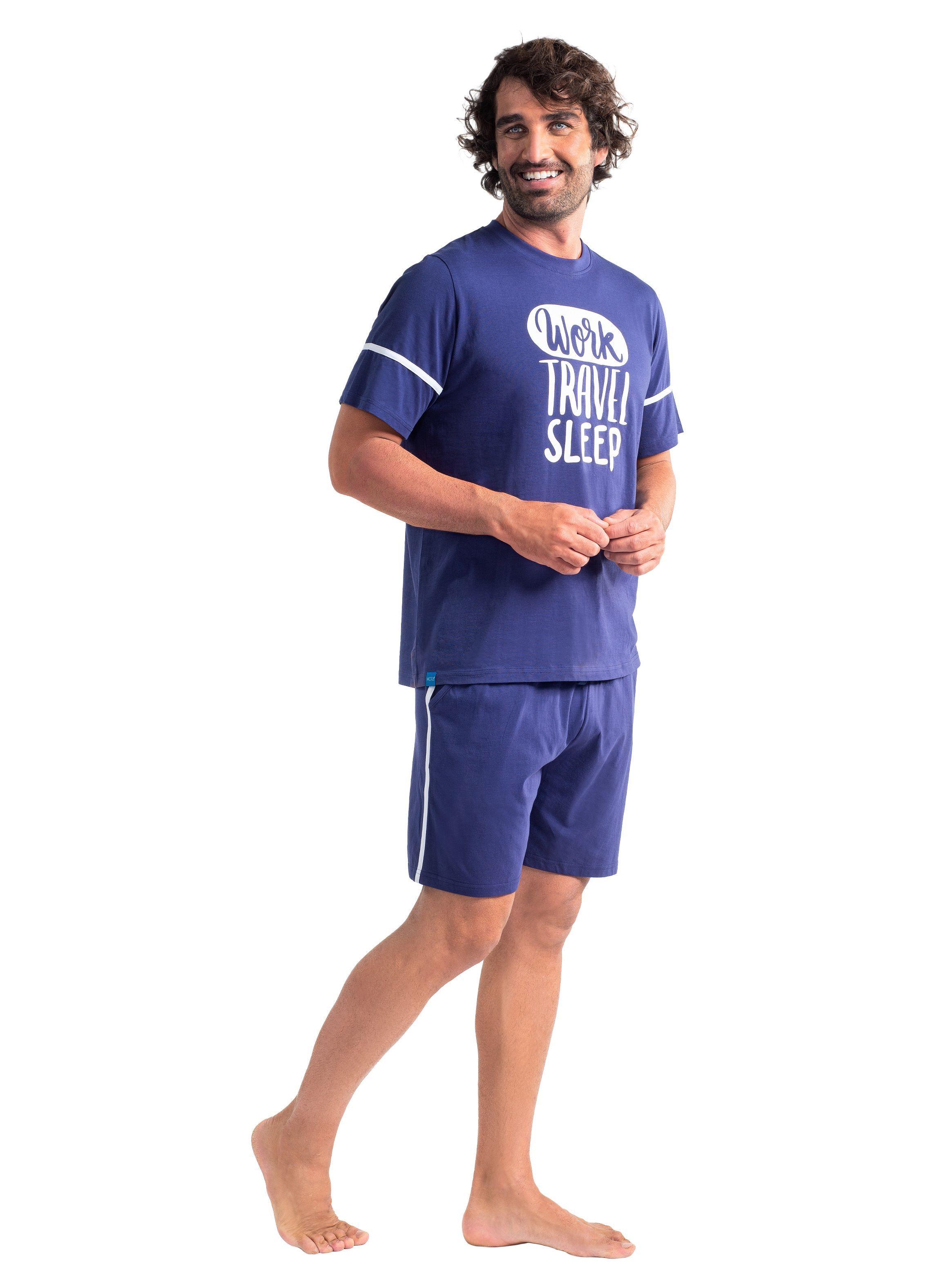 Pijama Corto Diseño Estampado Algodón-2