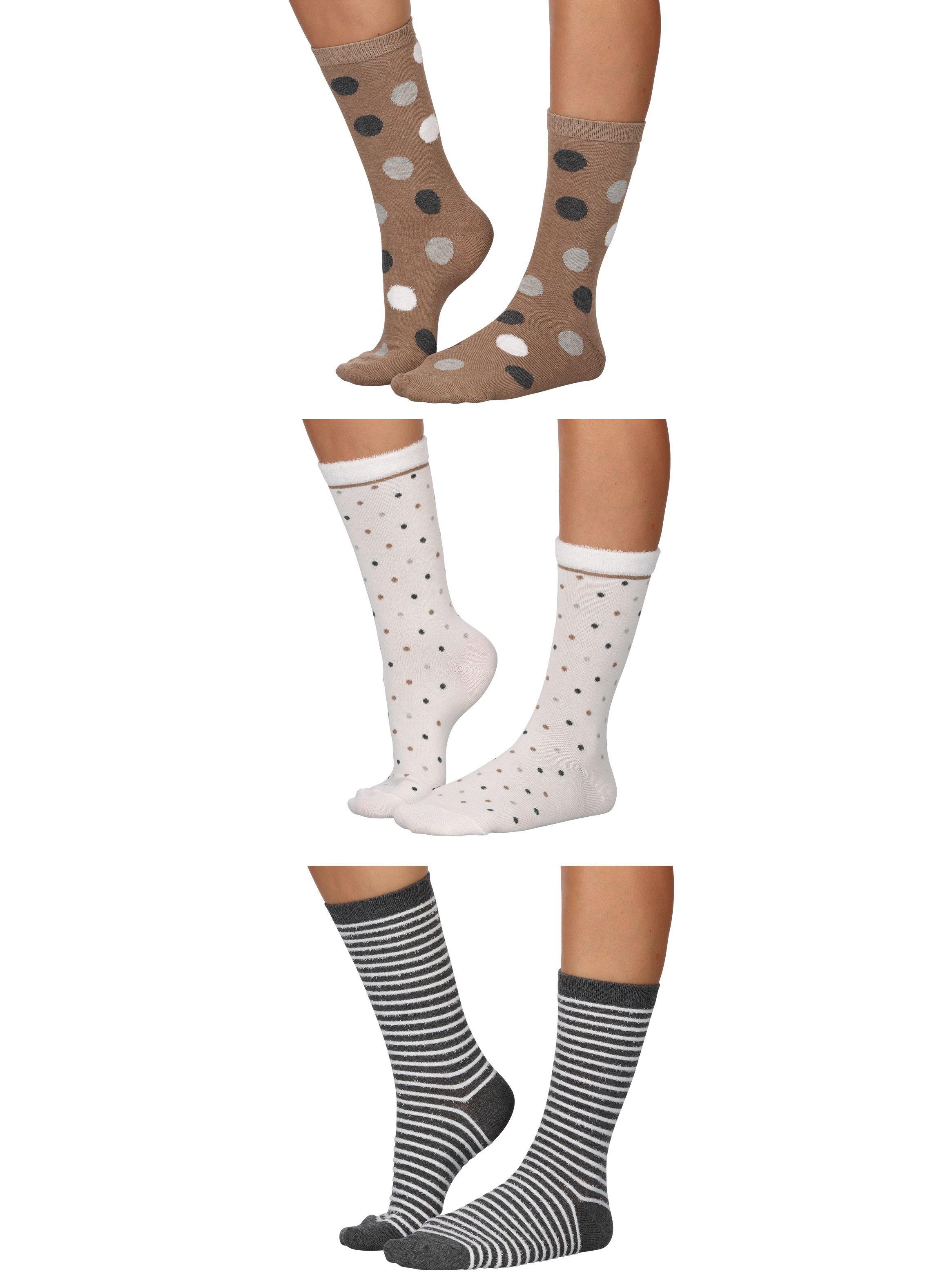 Calcetín Corto Café Algodón pack 3 Caffarena-0