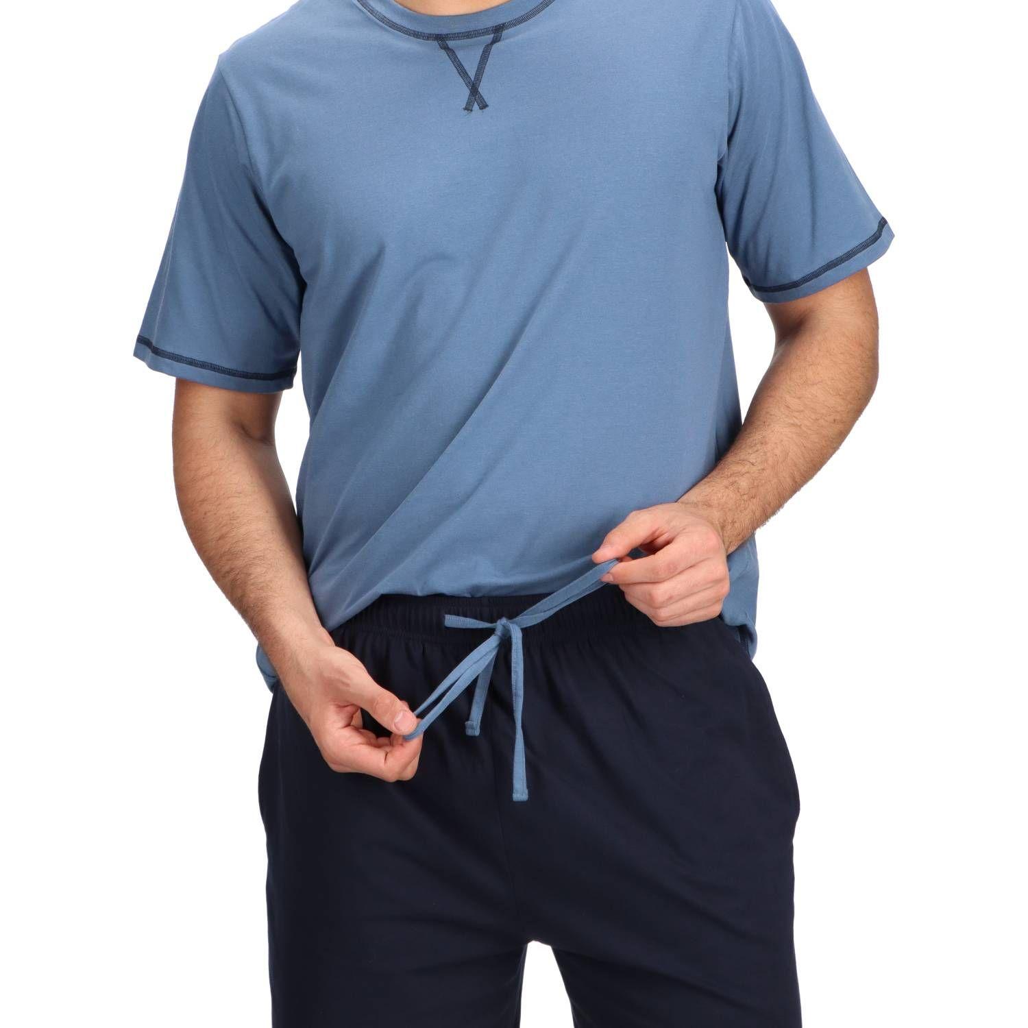 Pijama Hombre Corto Algodón Mota-3