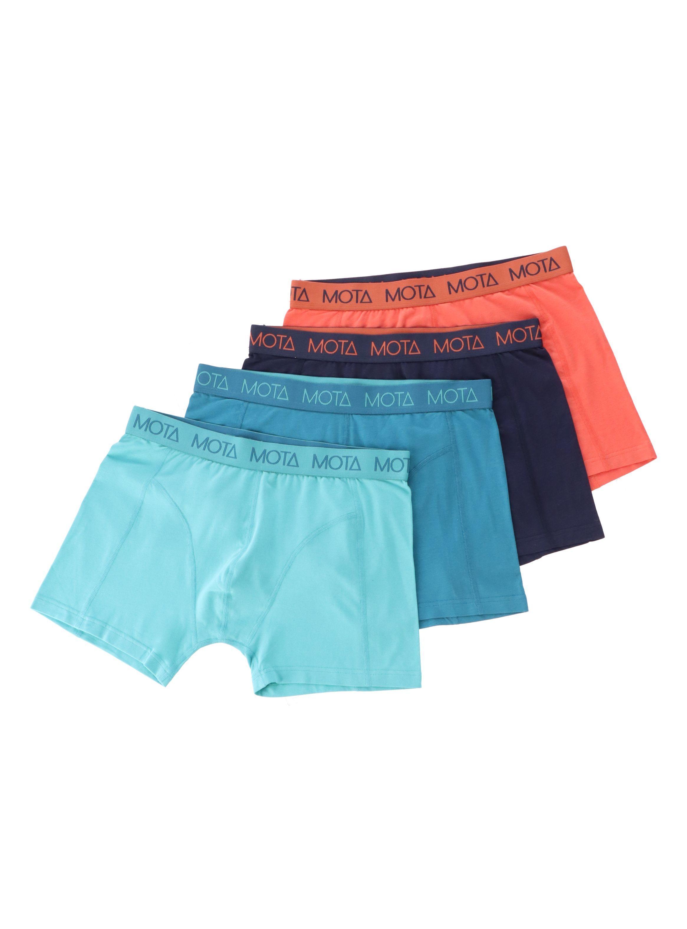 Boxer Medio Bambú Azul Pack 4 Mota-0