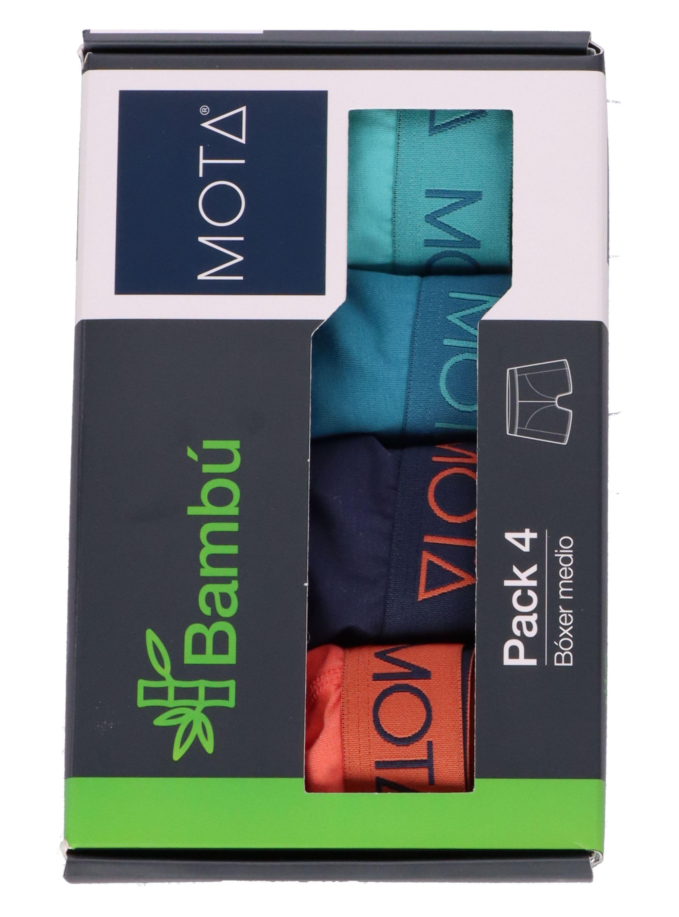 Boxer Medio Bambú Azul Pack 4 Mota-5