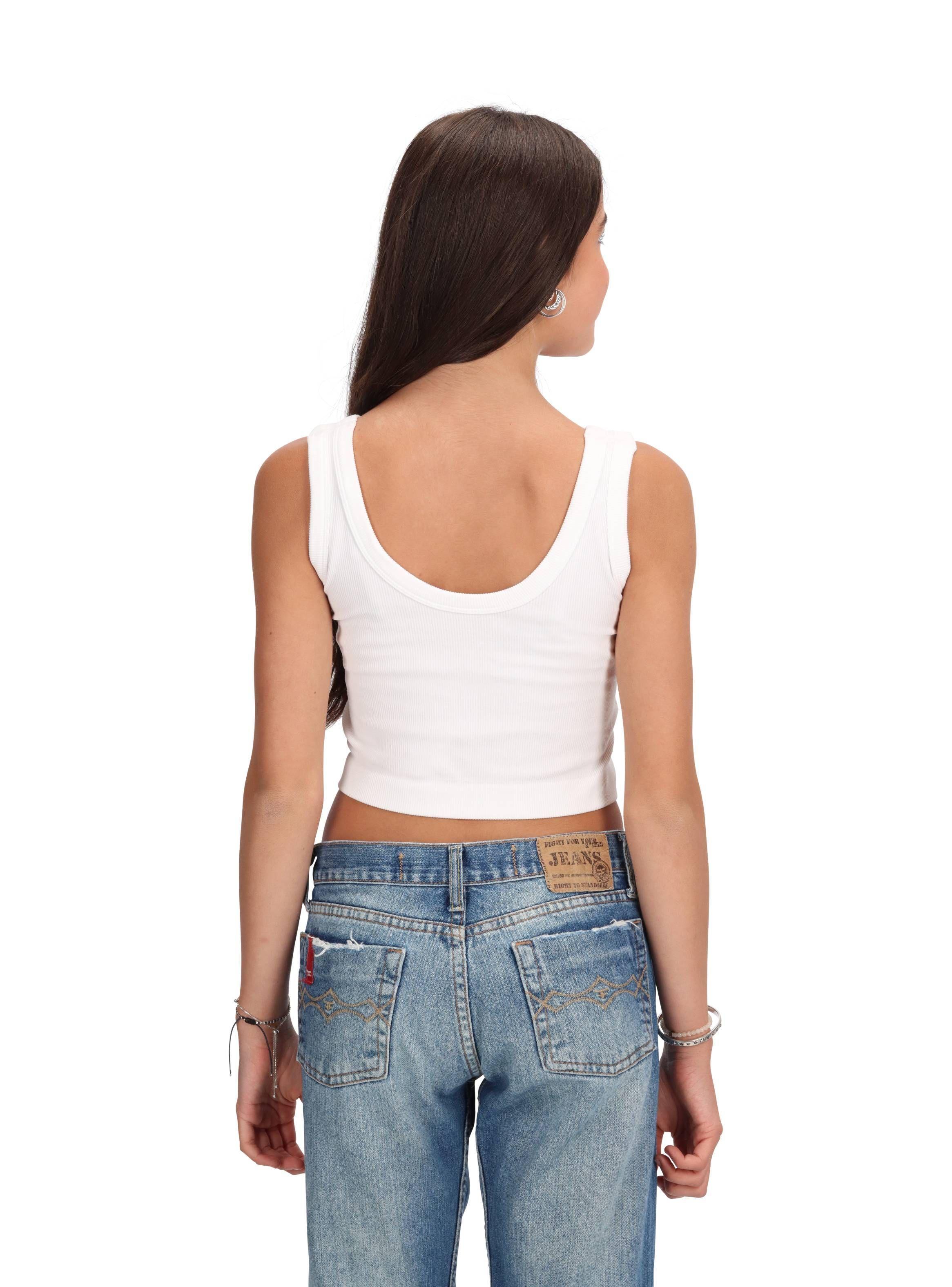 Crop Top Juvenil Acanalado Caffarena-2