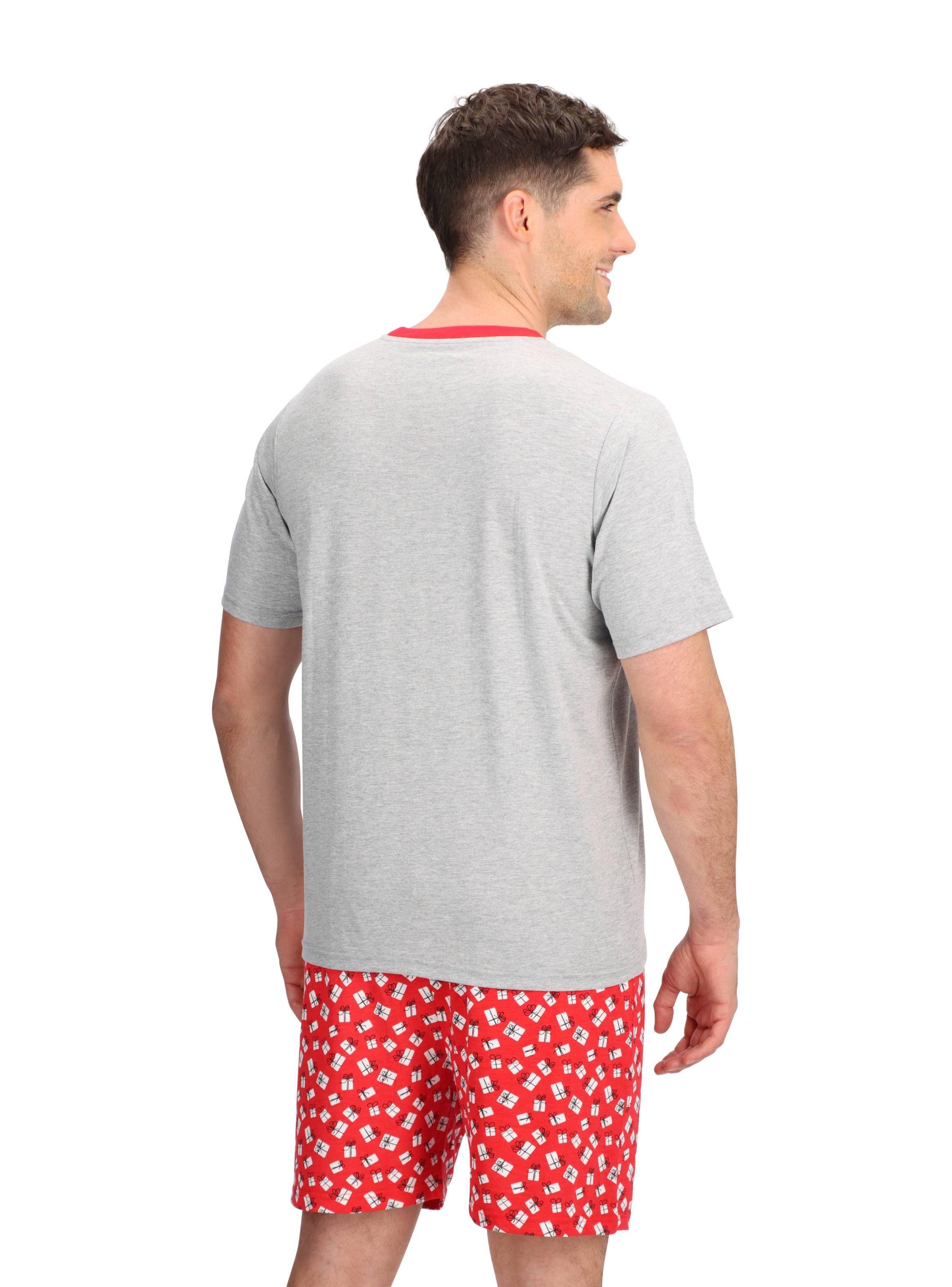 Pijama Corto Algodón Navidad Mota-2