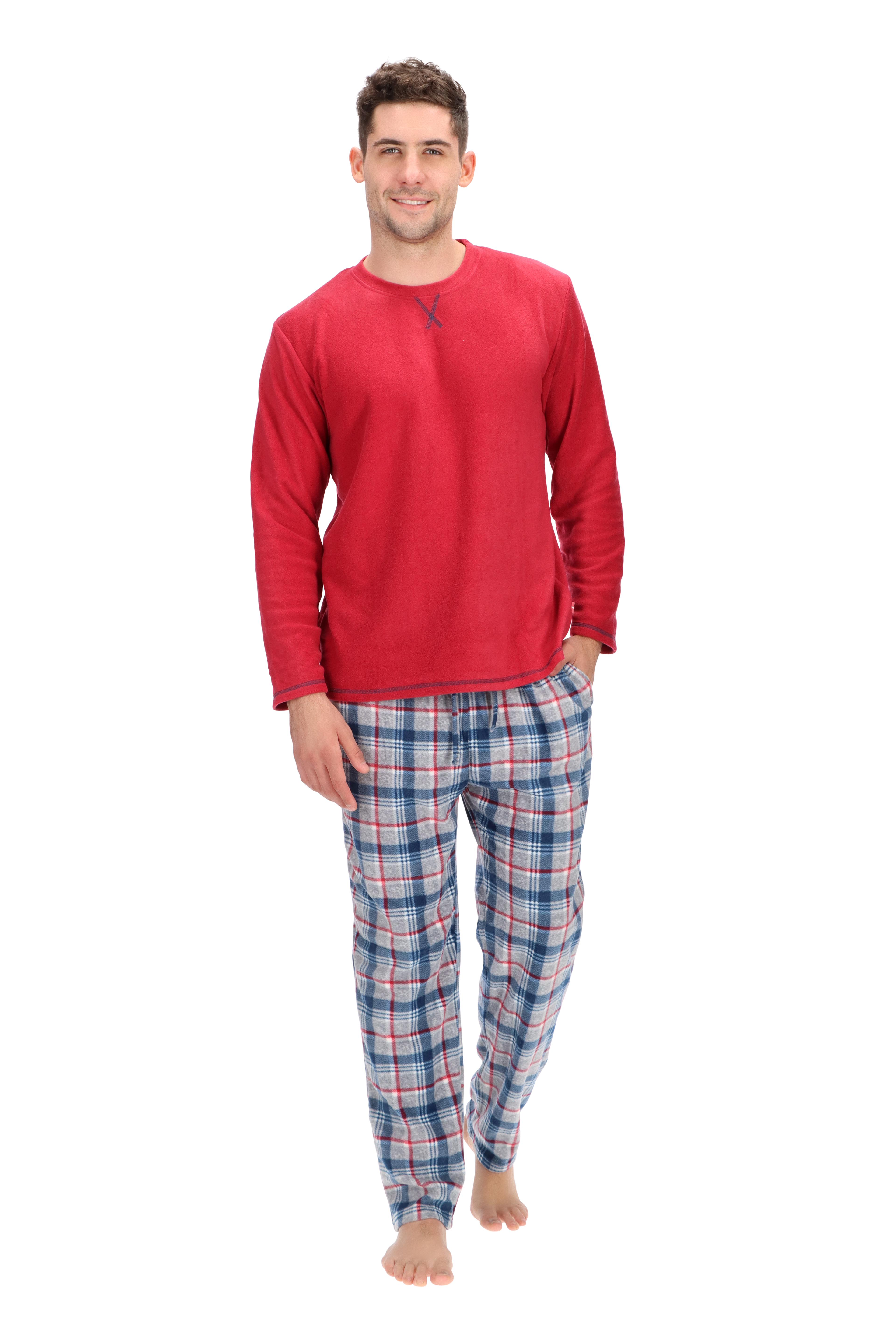 Pijama largo Rojo Micropolar Caffarena-0