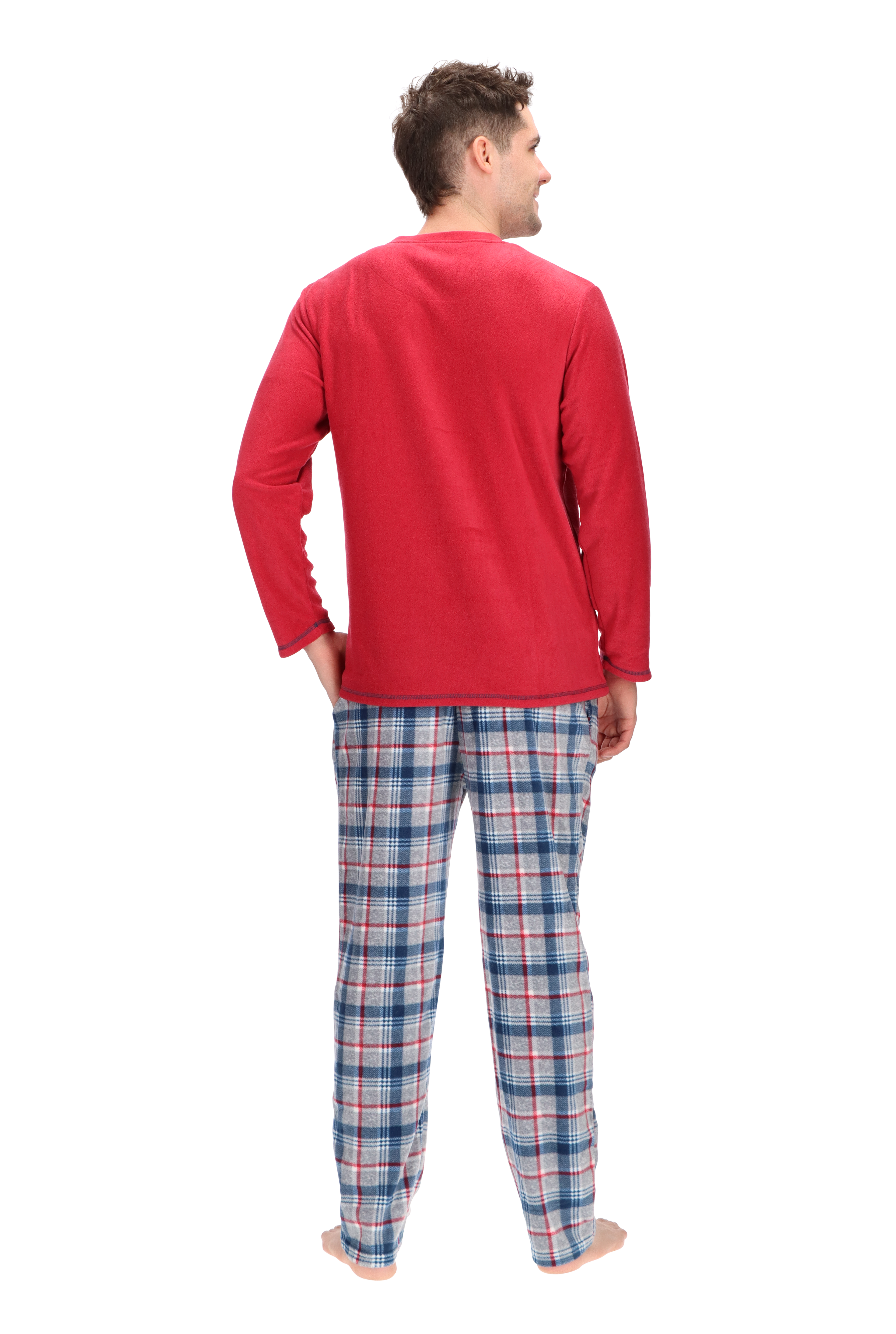 Pijama largo Rojo Micropolar Caffarena-2