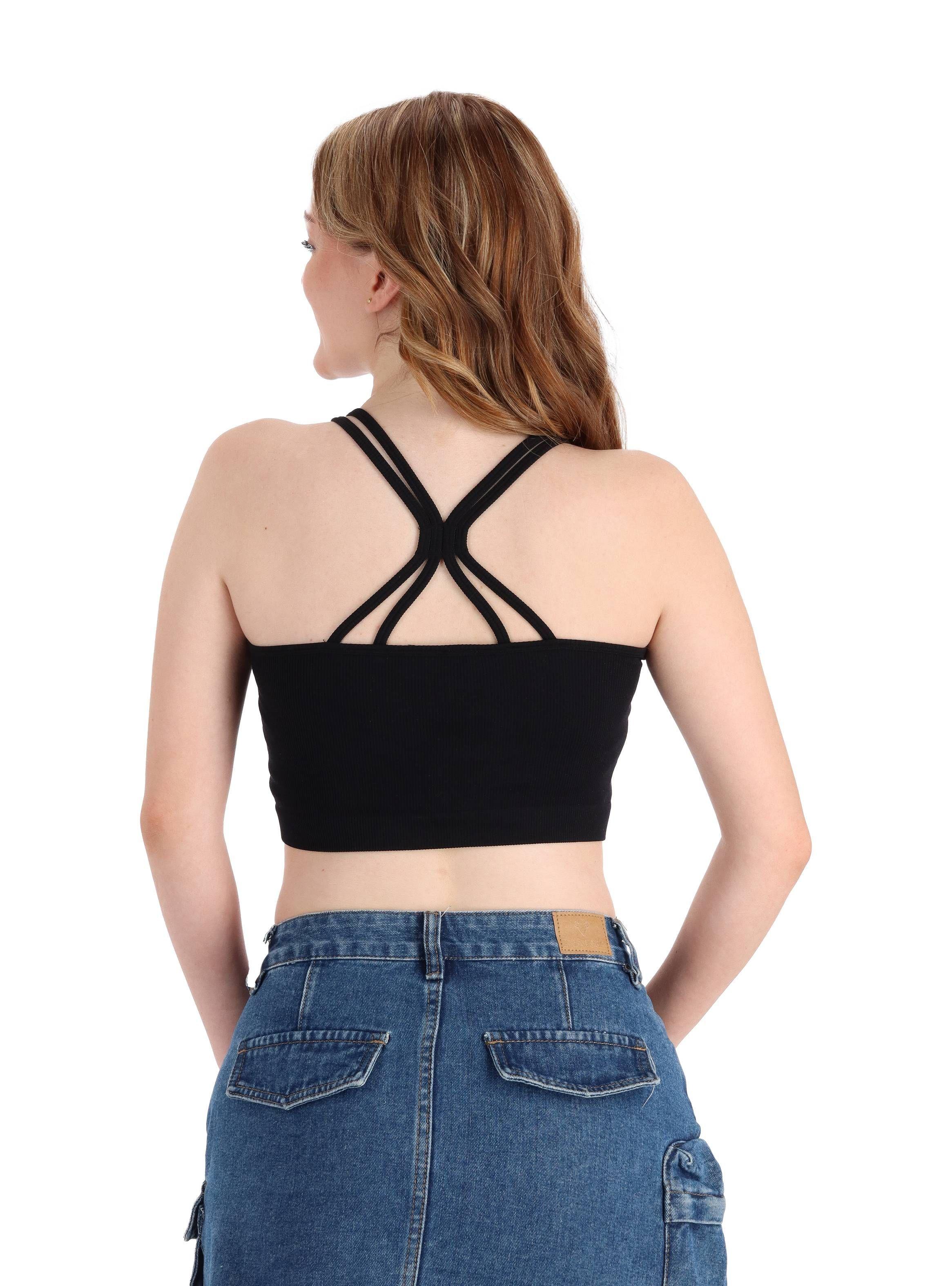 Crop Top Juvenil Sin costura Caffarena-2
