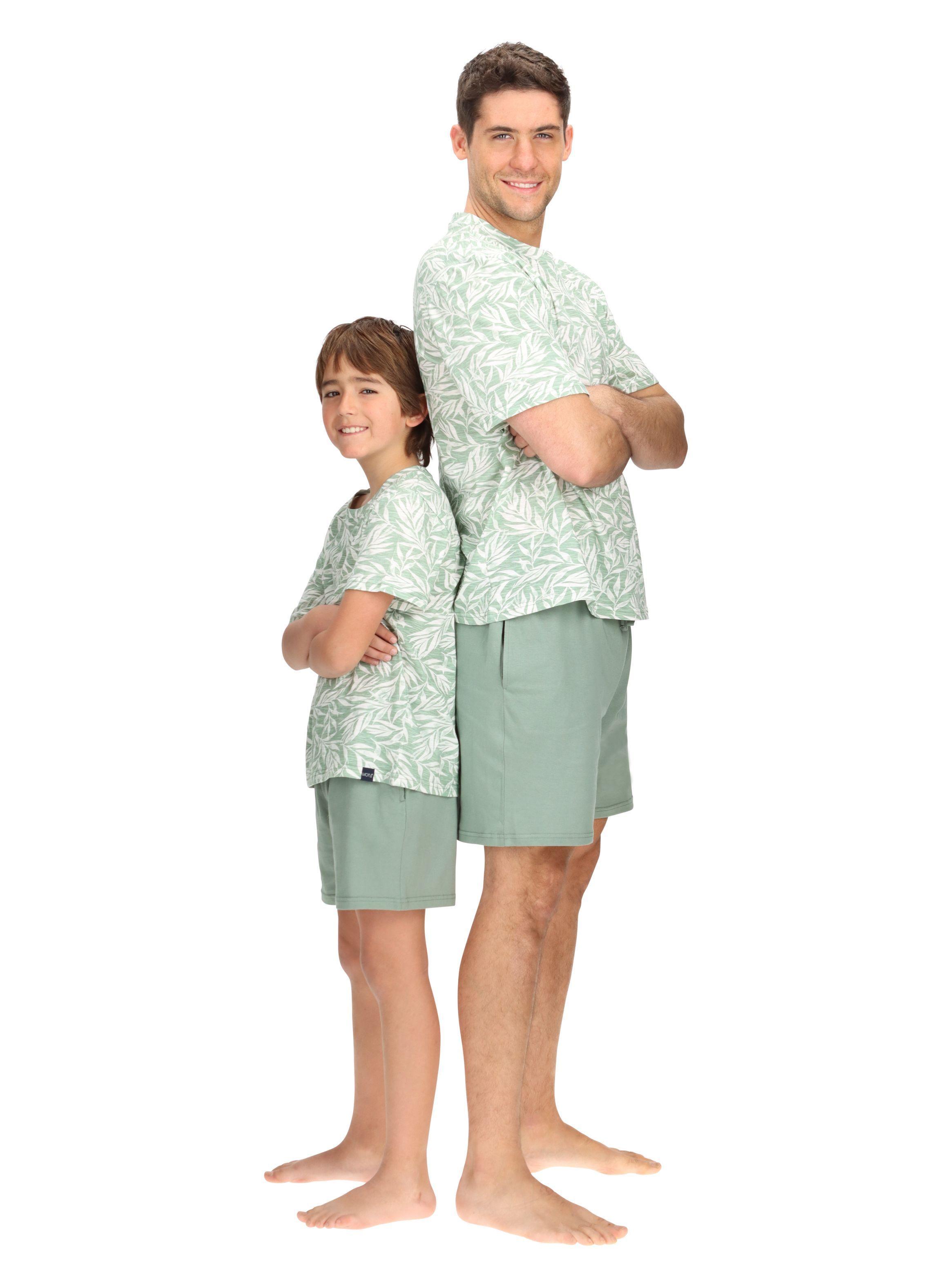 Pijama Corto Infantil-Juvenil Verde Mota-3
