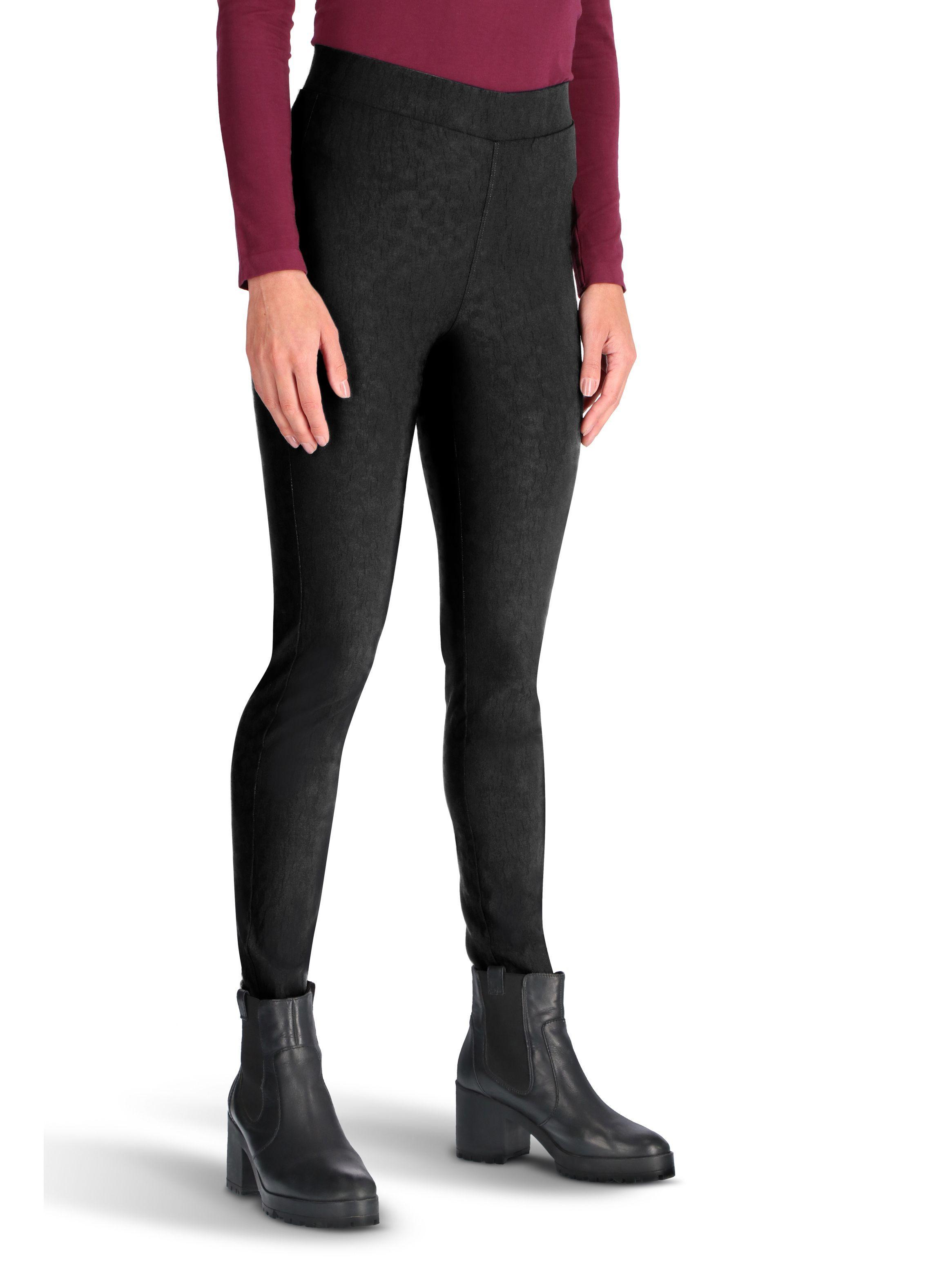 Legging Viscosa Negro Diseño Relieve Caffarena-0