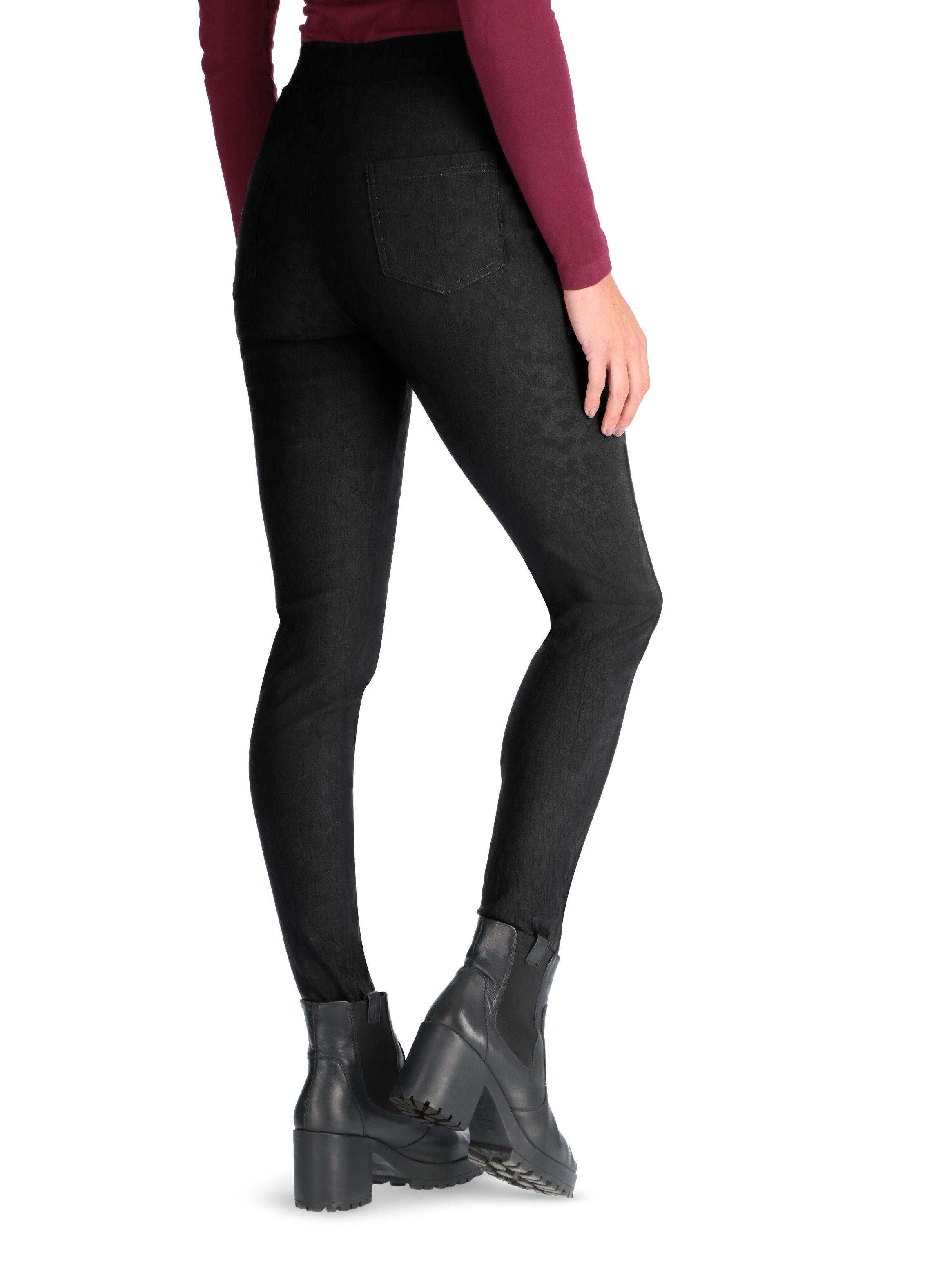 Legging Viscosa Negro Diseño Relieve Caffarena-2