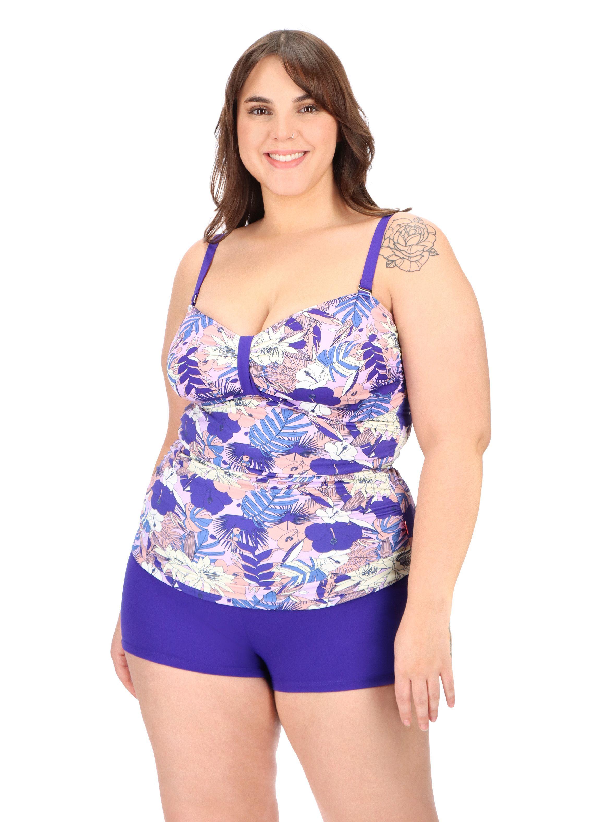 Tankini Short Modelante Caffarena Morado-0