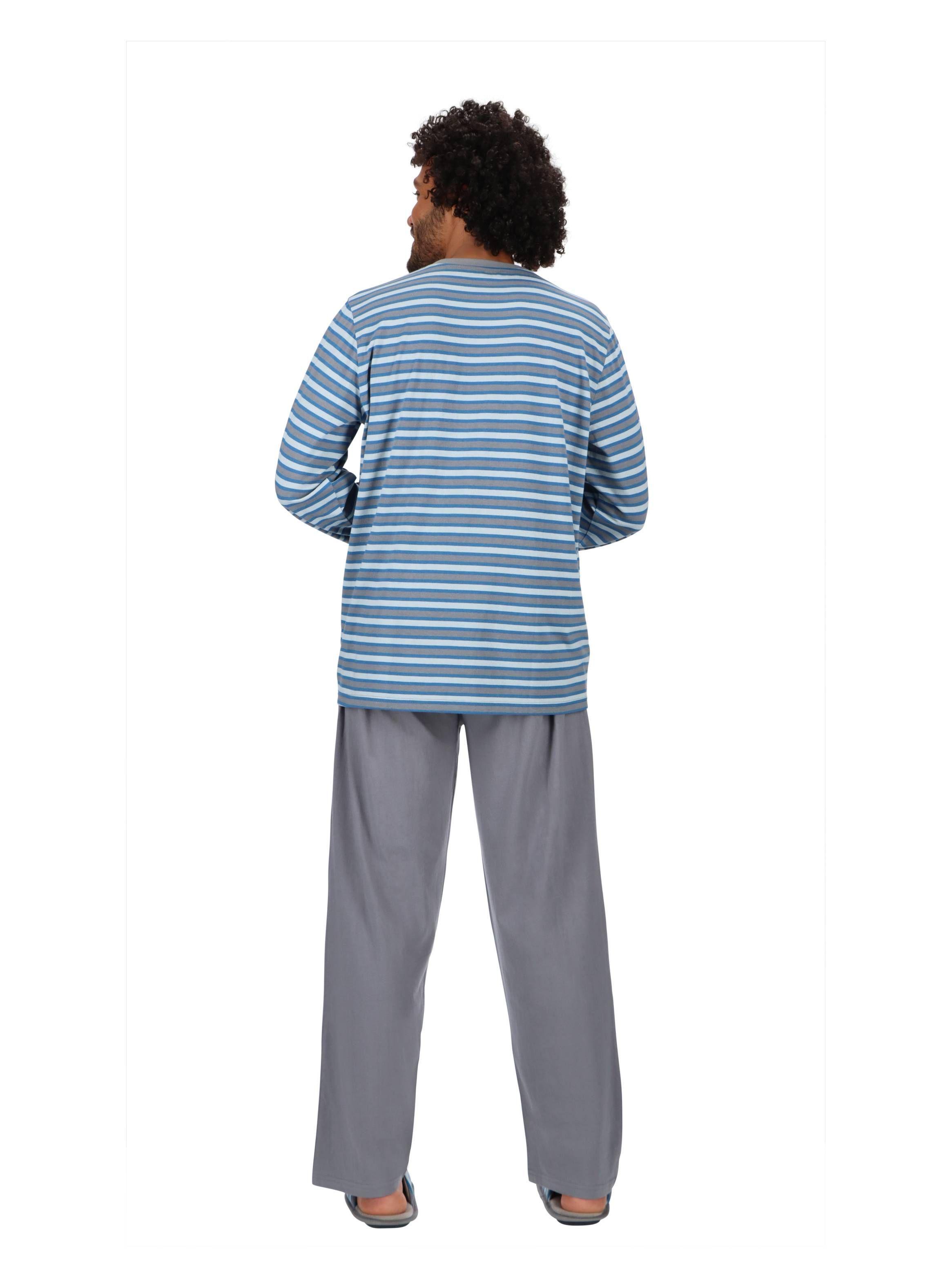 Pijama largo algodón Gris Mota-2
